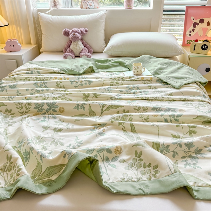 91家纺网 家纺一手货源 找家纺 小石头家纺 2025新款里外全棉A类纯棉棉花小碎花夏被包质检=买家秀 香草花梦