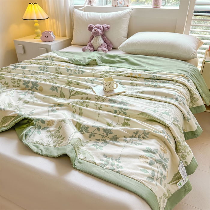 91家纺网 家纺一手货源 找家纺 小石头家纺 2025新款里外全棉A类纯棉棉花小碎花夏被包质检=买家秀 香草花梦