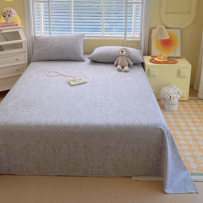 91家纺网 家纺一手货源 找家纺 慕尚家纺 2025新款全棉纯棉老粗布花卉床单款凉席席子 梦境