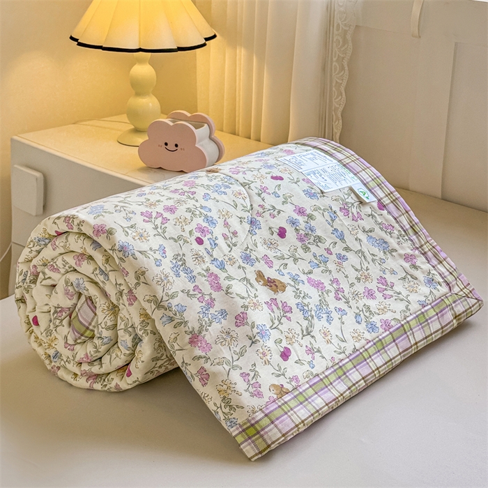 91家纺网 家纺一手货源 找家纺 小石头家纺 2025新款里外全棉A类纯棉棉花小碎花夏被包质检=买家秀 洛洛碎花