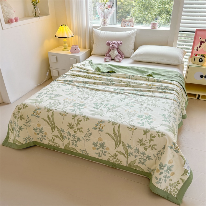 91家纺网 家纺一手货源 找家纺 小石头家纺 2025新款里外全棉A类纯棉棉花小碎花夏被包质检=买家秀 香草花梦