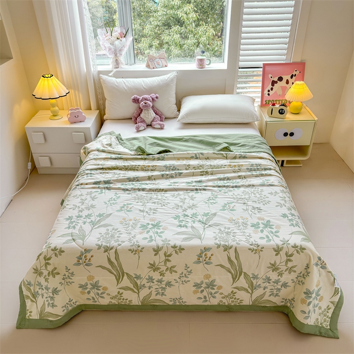 91家纺网 家纺一手货源 找家纺 小石头家纺 2025新款里外全棉A类纯棉棉花小碎花夏被包质检=买家秀 香草花梦