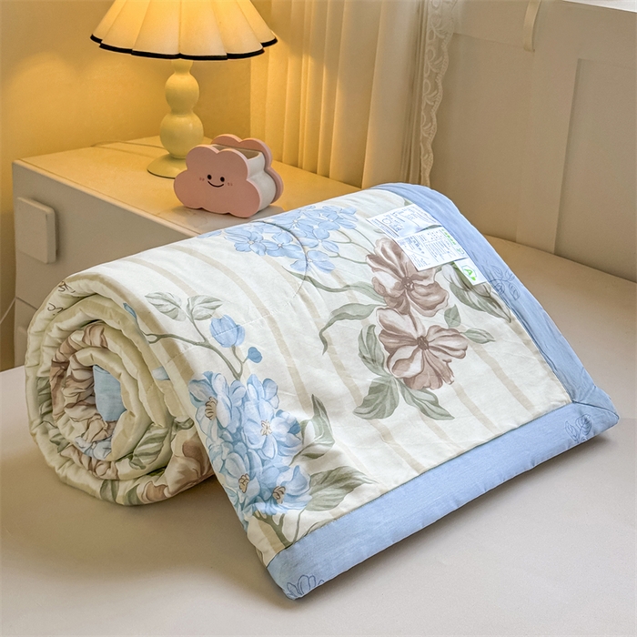 91家纺网 家纺一手货源 找家纺 小石头家纺 2025新款里外全棉A类纯棉棉花小碎花夏被包质检=买家秀 四季花园