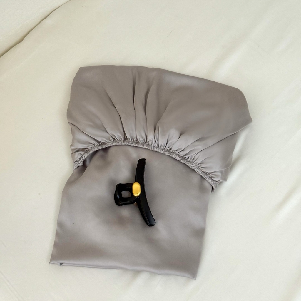 91家纺网 家纺一手货源 找家纺 禾时 2025新款纯色双拼兰精天丝单品系列-单床笠 床笠单件 曙光银