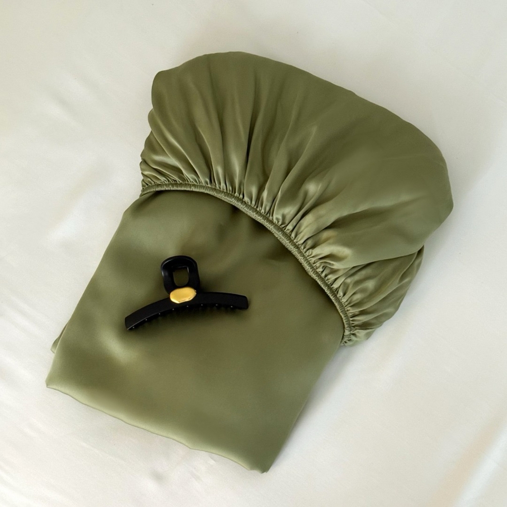 91家纺网 家纺一手货源 找家纺 禾时 2025新款纯色双拼兰精天丝单品系列-单床笠 床笠单件 欧芹绿