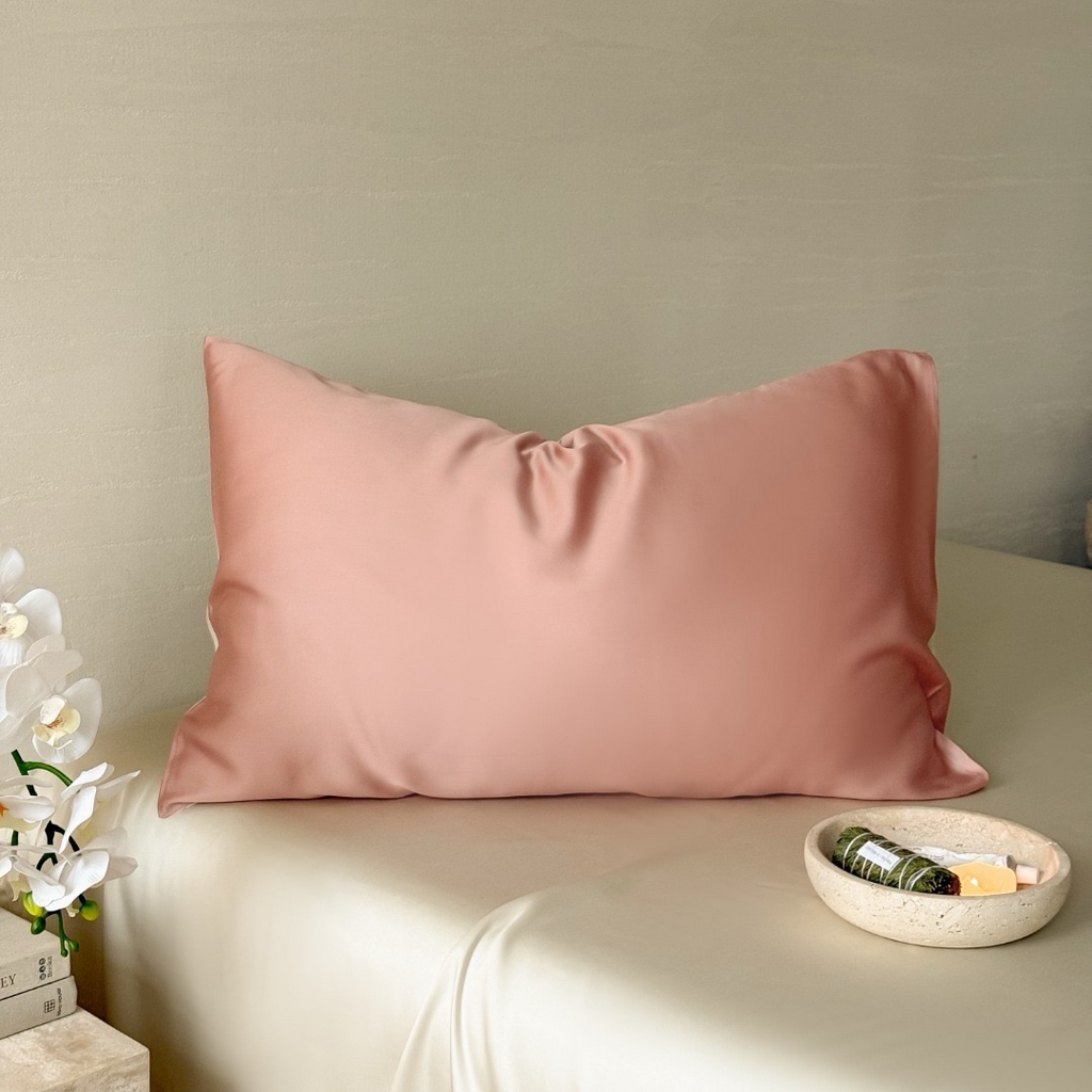 禾时 2025新款纯色双拼兰精天丝单品系列-单枕套 枕套单件 芝芝桃桃-极地白