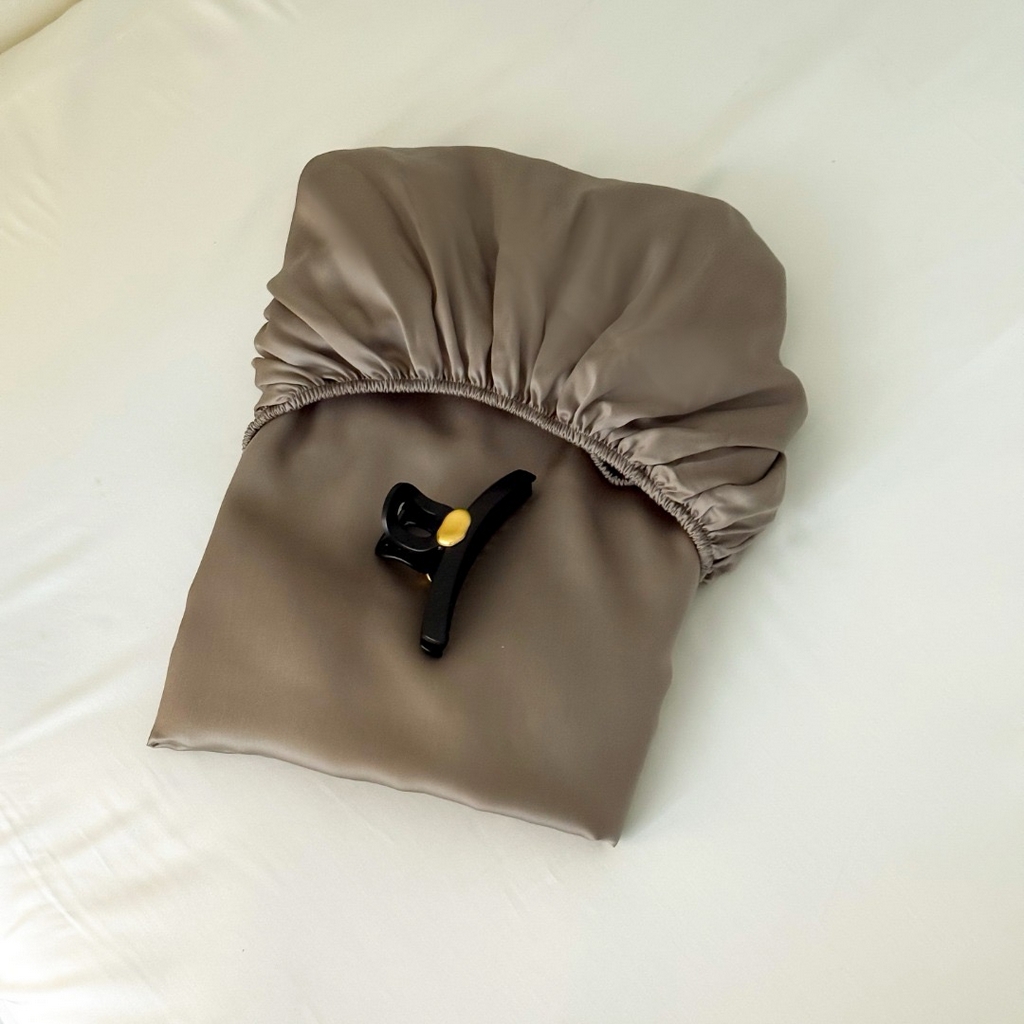 91家纺网 家纺一手货源 找家纺 禾时 2025新款纯色双拼兰精天丝单品系列-单床笠 床笠单件 冷岩灰