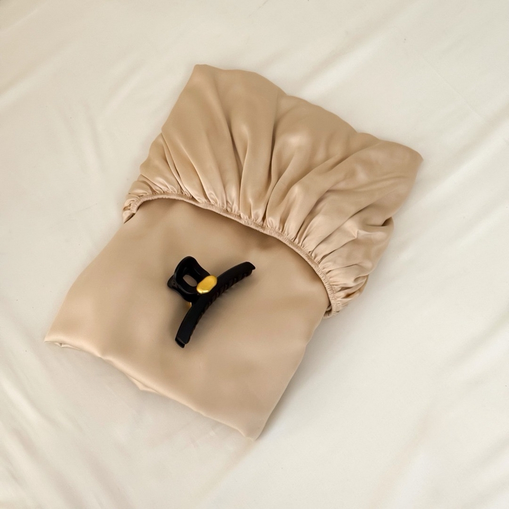 91家纺网 家纺一手货源 找家纺 禾时 2025新款纯色双拼兰精天丝单品系列-单床笠 床笠单件 沙茶色