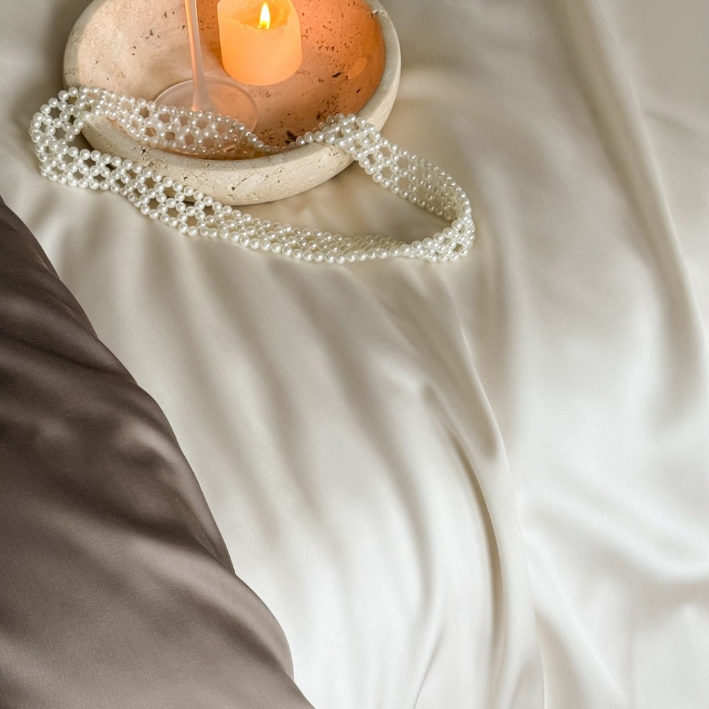 91家纺网 家纺一手货源 找家纺 禾时 2025新款纯色双拼兰精天丝单品系列-单被套 被套单件 乳蛋白-冷岩灰