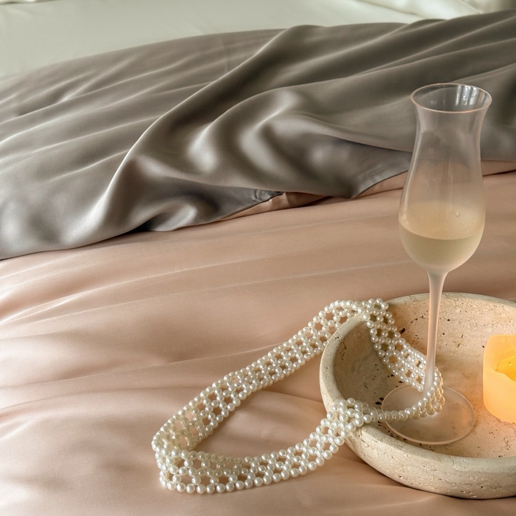 91家纺网 家纺一手货源 找家纺 禾时 2025新款纯色双拼兰精天丝单品系列-单被套 被套单件 月光色-岩石灰