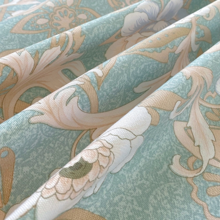 91家纺网 家纺一手货源 找家纺 慕尚家纺 2025新款全棉纯棉老粗布花卉床单款凉席席子 闲趣花开