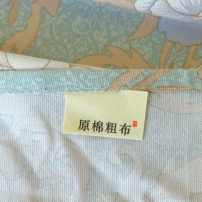 91家纺网 家纺一手货源 找家纺 慕尚家纺 2025新款全棉纯棉老粗布花卉床单款凉席席子 闲趣花开