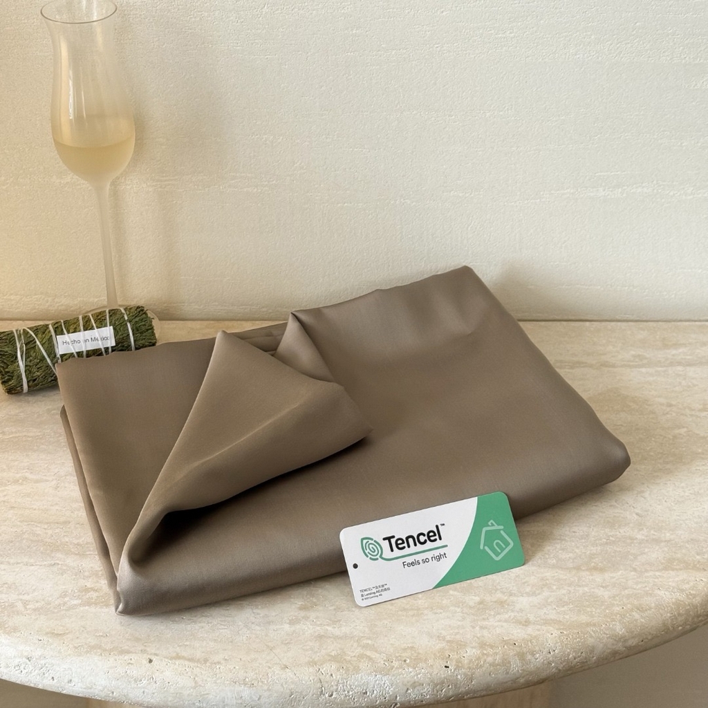 91家纺网 家纺一手货源 找家纺 禾时 2025新款纯色双拼兰精天丝单品系列-单床单 床单单件 冷岩灰