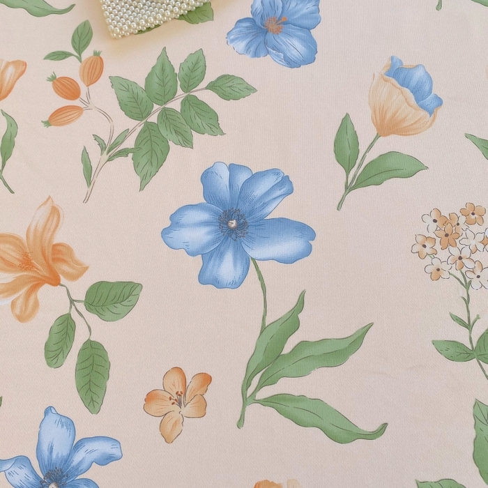 91家纺网 家纺一手货源 找家纺 慕尚家纺 2025新款全棉纯棉老粗布花卉床单款凉席席子 依恋