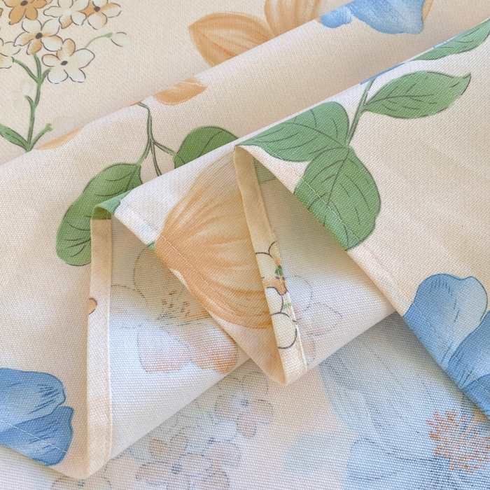 91家纺网 家纺一手货源 找家纺 慕尚家纺 2025新款全棉纯棉老粗布花卉床单款凉席席子 依恋