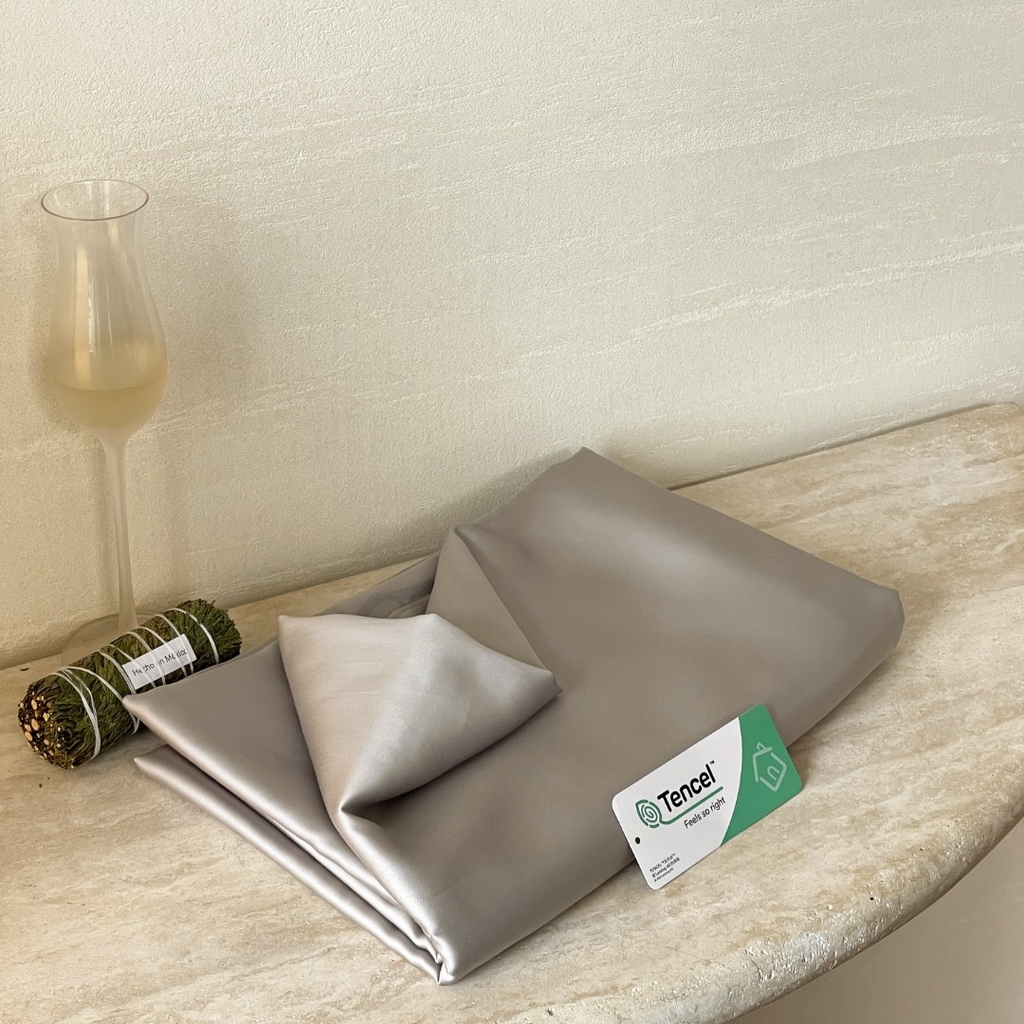 91家纺网 家纺一手货源 找家纺 禾时 2025新款纯色双拼兰精天丝单品系列-单床单 床单单件 曙光银