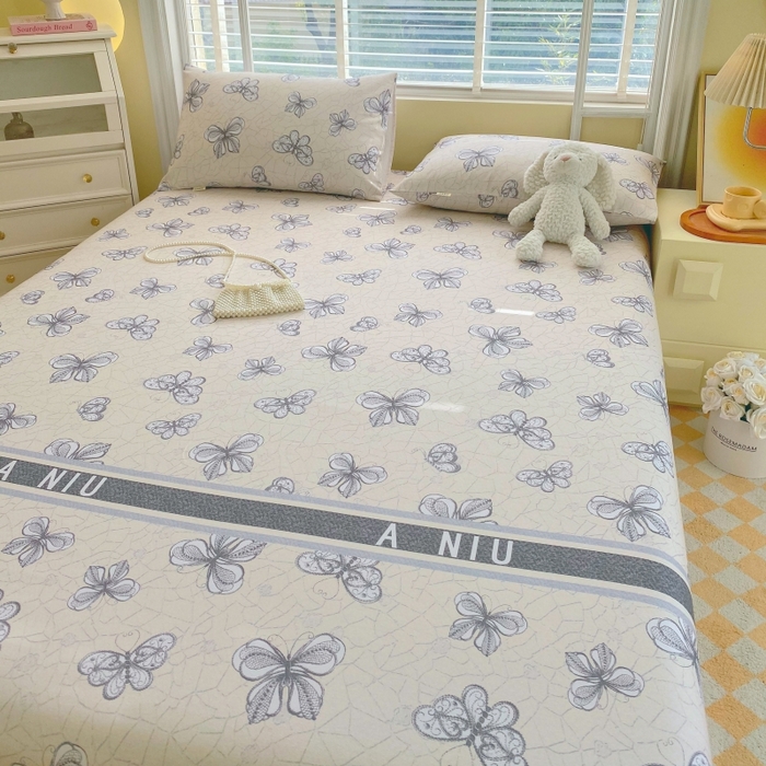 91家纺网 家纺一手货源 找家纺 慕尚家纺 2025新款全棉纯棉老粗布花卉床单款凉席席子 约定