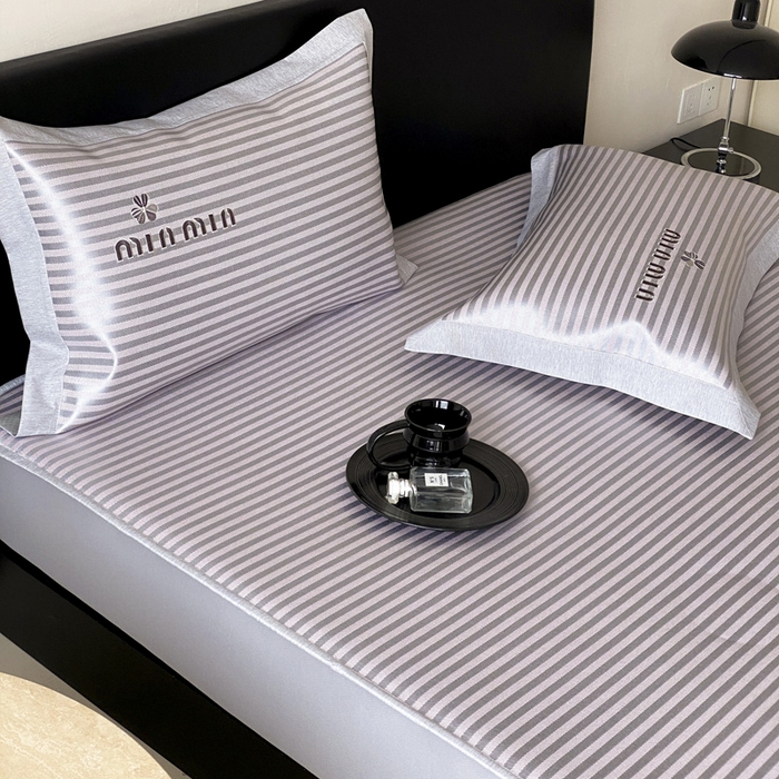 91家纺网 家纺一手货源 找家纺 由有家居 2025新款轻奢7A高精密抗菌可水洗色织提花进口刺绣冰丝凉席-森恋 森恋-粉