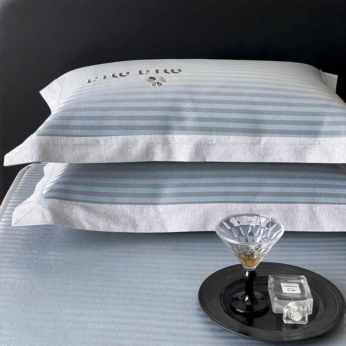 91家纺网 家纺一手货源 找家纺 由有家居 2025新款轻奢7A高精密抗菌可水洗色织提花进口刺绣冰丝凉席-森恋 森恋-绿