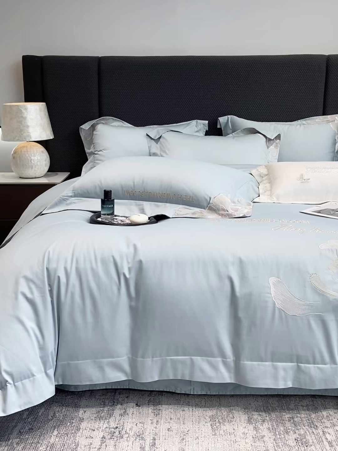 91家纺网 家纺一手货源 找家纺 星蕴家纺 2025新款澳棉纯棉正宗长绒棉刺绣四件套-绽放 绽放 幸运兰