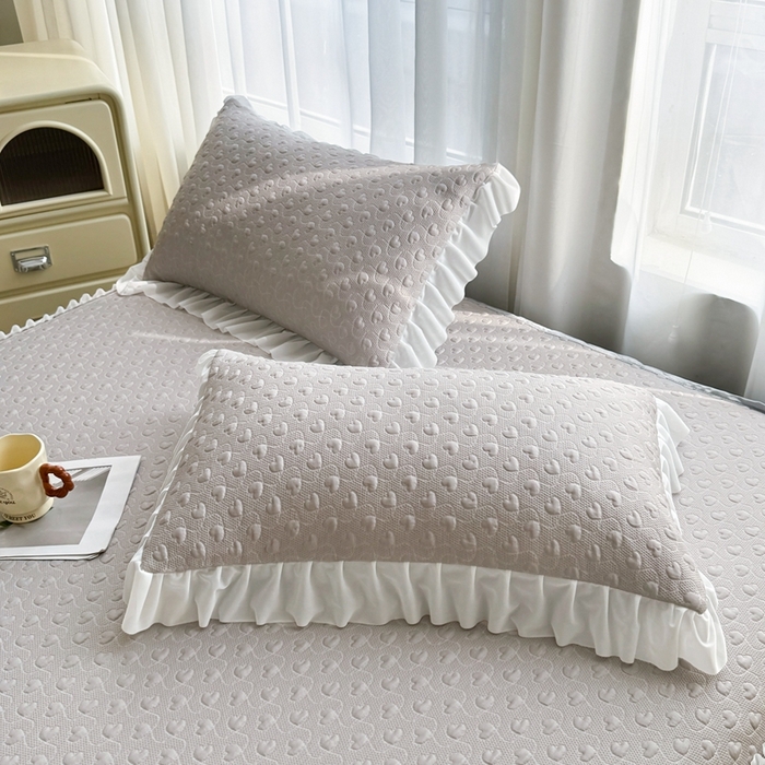 91家纺网 家纺一手货源 找家纺 怡源梦 2025新款A类高分子凉感席床裙床笠二合一席子-心动系列 香槟金