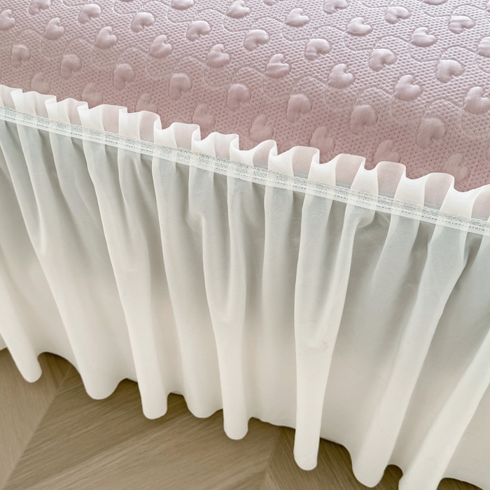 91家纺网 家纺一手货源 找家纺 （总）怡源梦 2025新款A类高分子凉感席床裙床笠二合一席子-心动系列