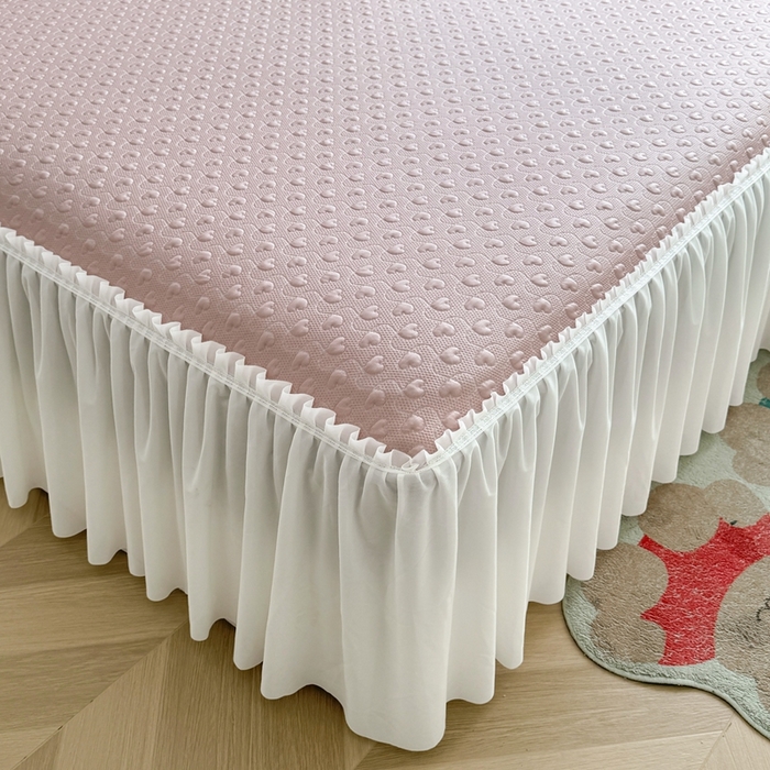 91家纺网 家纺一手货源 找家纺 （总）怡源梦 2025新款A类高分子凉感席床裙床笠二合一席子-心动系列