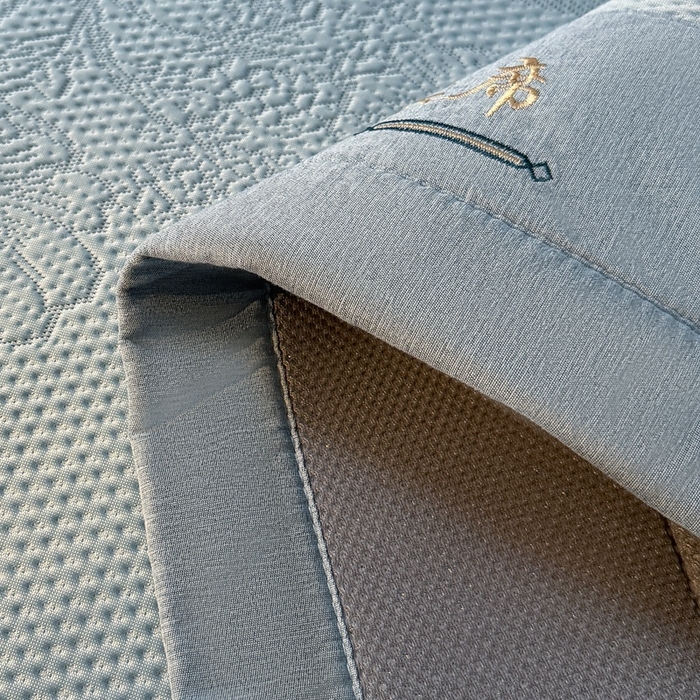 91家纺网 家纺一手货源 找家纺 怡源梦 2025新款A类高分子凉感席席子-巴黎世家系列 巴黎世家 兰色