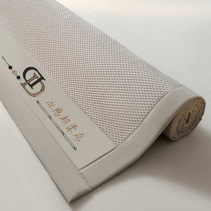 91家纺网 家纺一手货源 找家纺 怡源梦 2025新款A类高分子凉感席席子-巴黎世家系列 巴黎世家 香槟色