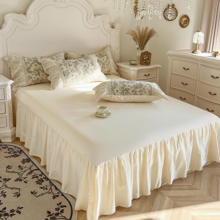 91家纺网 家纺一手货源 找家纺 （总）亲亲公主 2025全棉法式花边四件套公主风