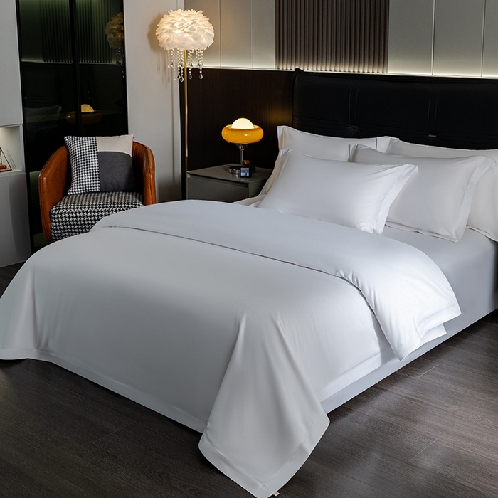 91家纺网 家纺一手货源 找家纺 （总）宜眠家纺 2025全棉双喷贡缎高端新款连锁酒店四件套60支贡缎全棉长绒棉五星级酒店宾馆四