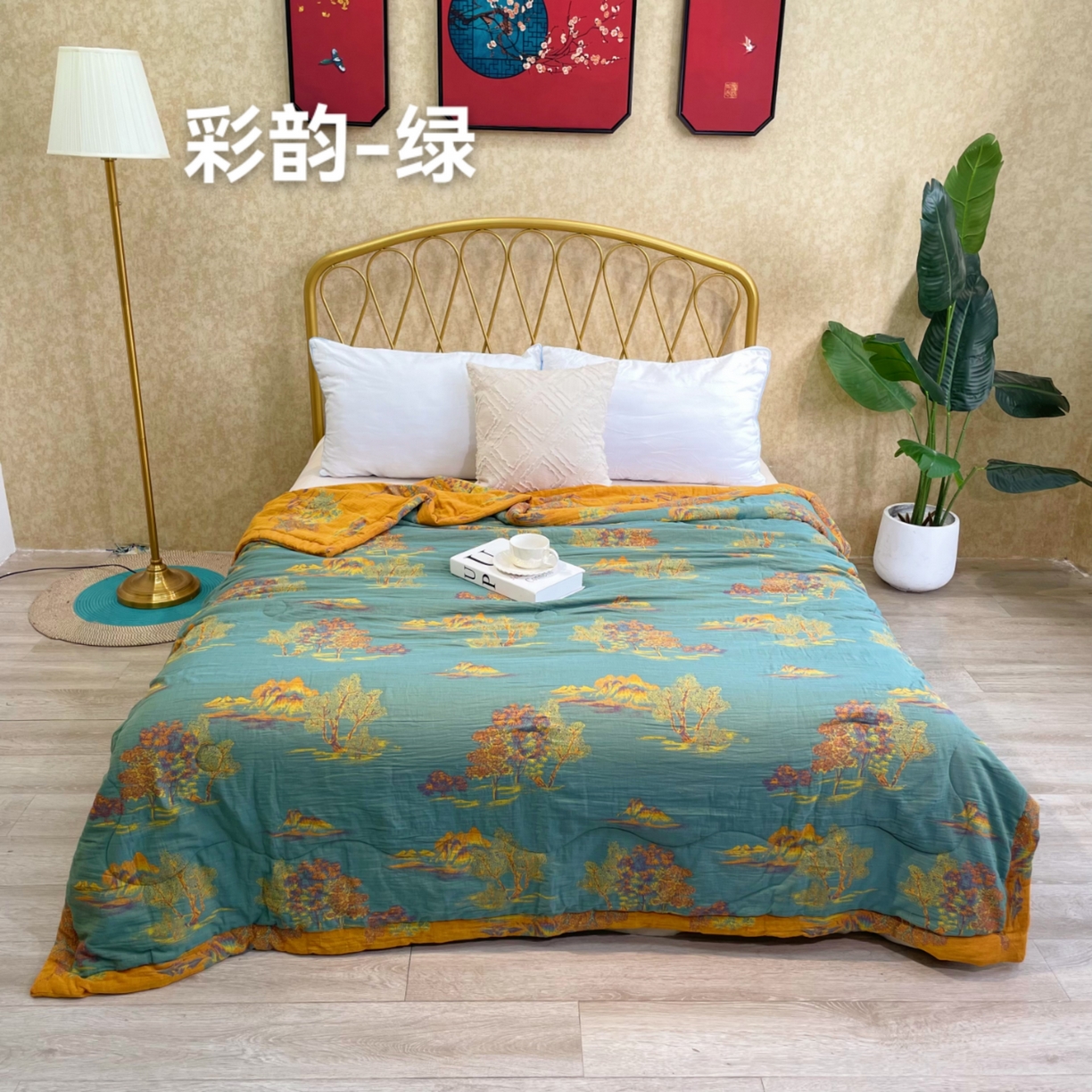 91家纺网 家纺一手货源 找家纺 （总）鲁爱家纺供货 2025新款全棉双层纱提花夏被