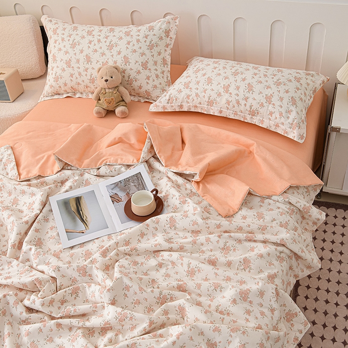 91家纺网 家纺一手货源 找家纺 绘萱家居 2025新款 100%全棉纯棉印花夏被四件套【 花型持续更新】 X春日之花