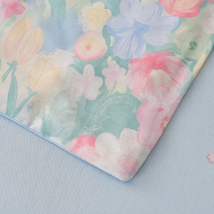 91家纺网 家纺一手货源 找家纺 绘萱家居 2025新款 100%全棉纯棉印花夏被四件套【 花型持续更新】 X蒂芙娜-粉