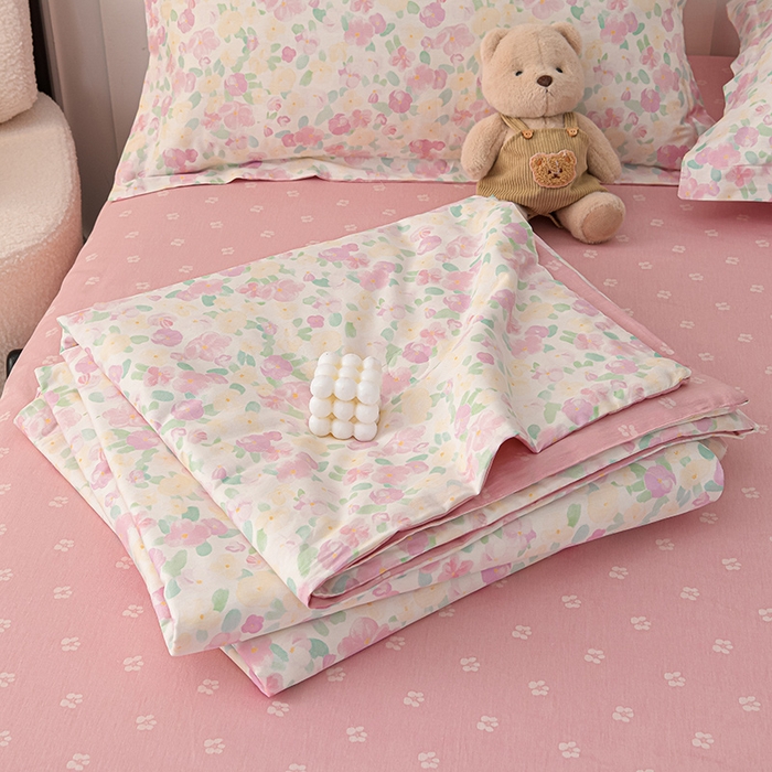 绘萱家居 2025新款 100%全棉纯棉印花夏被四件套【 花型持续更新】 X花夏