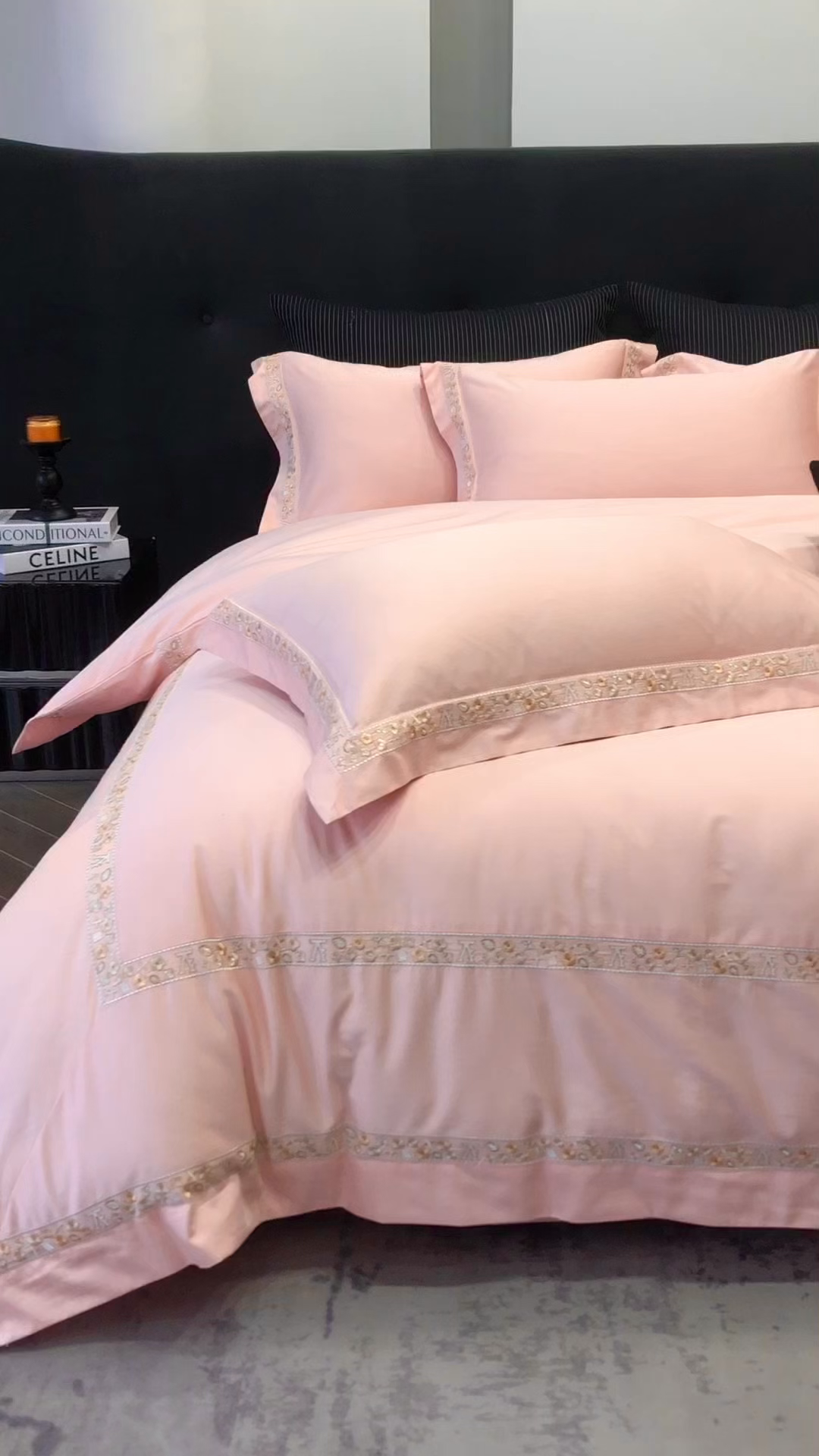 91家纺网 家纺一手货源 找家纺 （总）保罗圣迪奥 2025新款全棉长绒棉纯棉刺绣四件套--缇梵