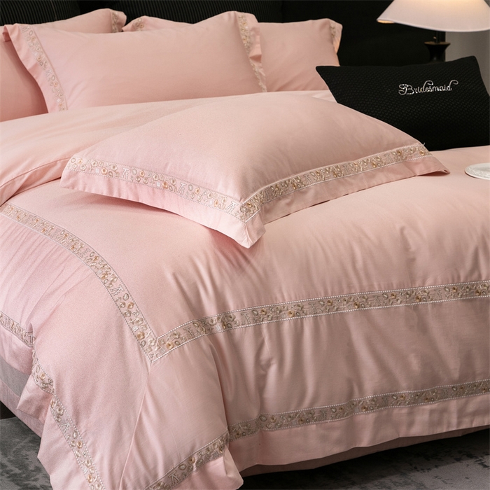 91家纺网 家纺一手货源 找家纺 （总）保罗圣迪奥 2025新款全棉长绒棉纯棉刺绣四件套--缇梵