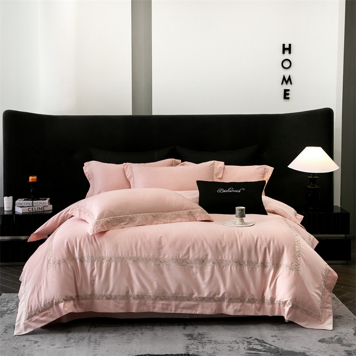 91家纺网 家纺一手货源 找家纺 （总）保罗圣迪奥 2025新款全棉长绒棉纯棉刺绣四件套--缇梵