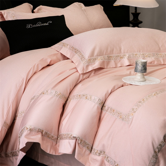 91家纺网 家纺一手货源 找家纺 （总）保罗圣迪奥 2025新款全棉长绒棉纯棉刺绣四件套--缇梵