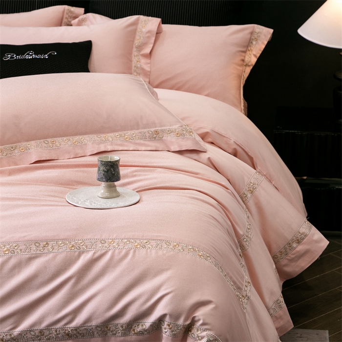 91家纺网 家纺一手货源 找家纺 （总）保罗圣迪奥 2025新款全棉长绒棉纯棉刺绣四件套--缇梵