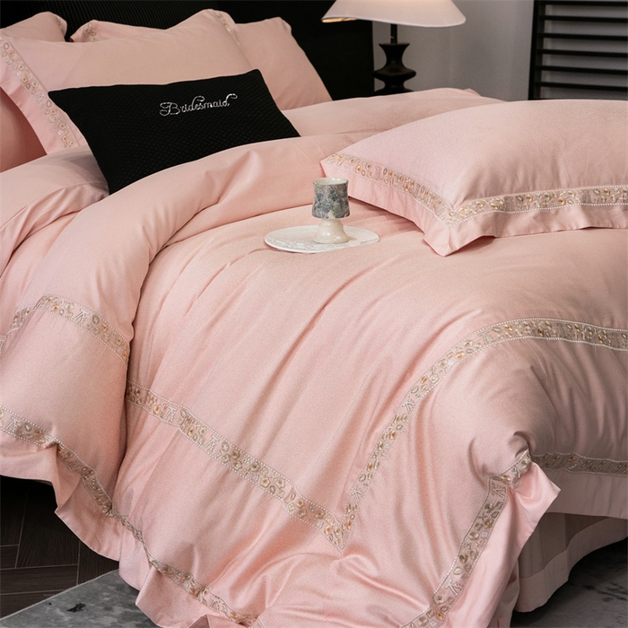 91家纺网 家纺一手货源 找家纺 （总）保罗圣迪奥 2025新款全棉长绒棉纯棉刺绣四件套--缇梵