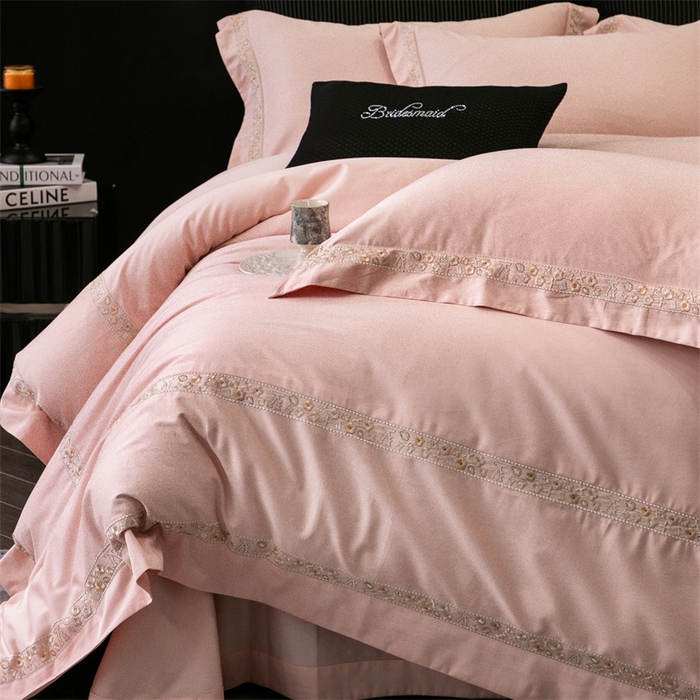 91家纺网 家纺一手货源 找家纺 （总）保罗圣迪奥 2025新款全棉长绒棉纯棉刺绣四件套--缇梵