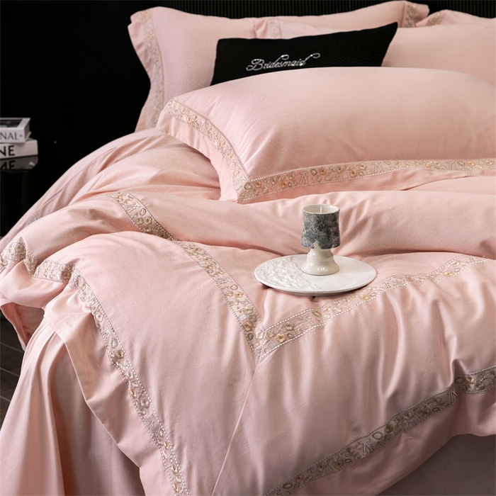 91家纺网 家纺一手货源 找家纺 （总）保罗圣迪奥 2025新款全棉长绒棉纯棉刺绣四件套--缇梵