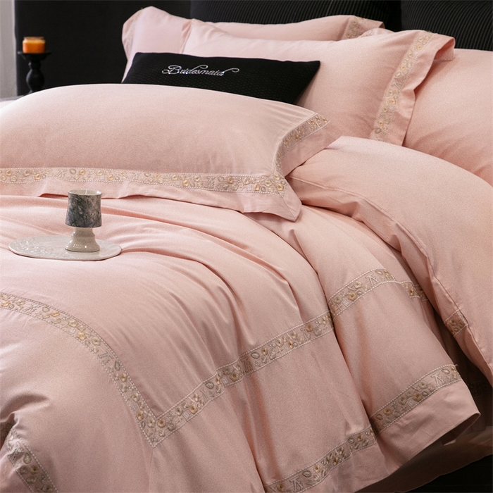 91家纺网 家纺一手货源 找家纺 （总）保罗圣迪奥 2025新款全棉长绒棉纯棉刺绣四件套--缇梵