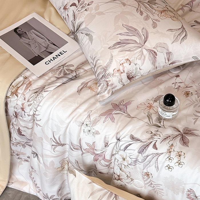 91家纺网 家纺一手货源 找家纺 （总）慕晨 2025新款莱赛尔天丝数码印花四件套莱赛尔夏被四件套天丝夏凉被直播热款夏被被子被芯