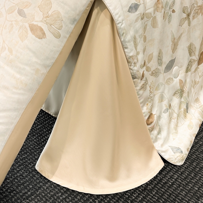 91家纺网 家纺一手货源 找家纺 慕晨 2025新款莱赛尔天丝数码印花四件套莱赛尔夏被四件套天丝夏凉被直播热款夏被被子被芯 藏幽 香槟