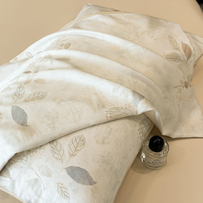 91家纺网 家纺一手货源 找家纺 慕晨 2025新款莱赛尔天丝数码印花四件套莱赛尔夏被四件套天丝夏凉被直播热款夏被被子被芯 藏幽 香槟