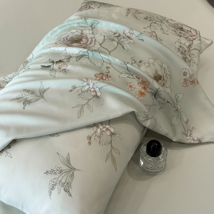 91家纺网 家纺一手货源 找家纺 慕晨 2025新款莱赛尔天丝数码印花四件套莱赛尔夏被四件套天丝夏凉被直播热款夏被被子被芯 锦兮 绿