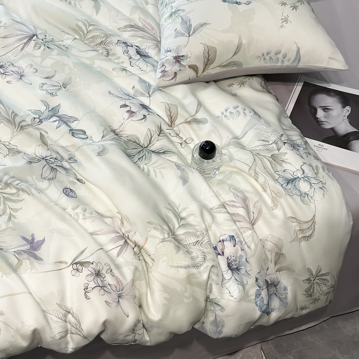 91家纺网 家纺一手货源 找家纺 （总）慕晨 2025新款莱赛尔天丝数码印花四件套莱赛尔夏被四件套天丝夏凉被直播热款四件套