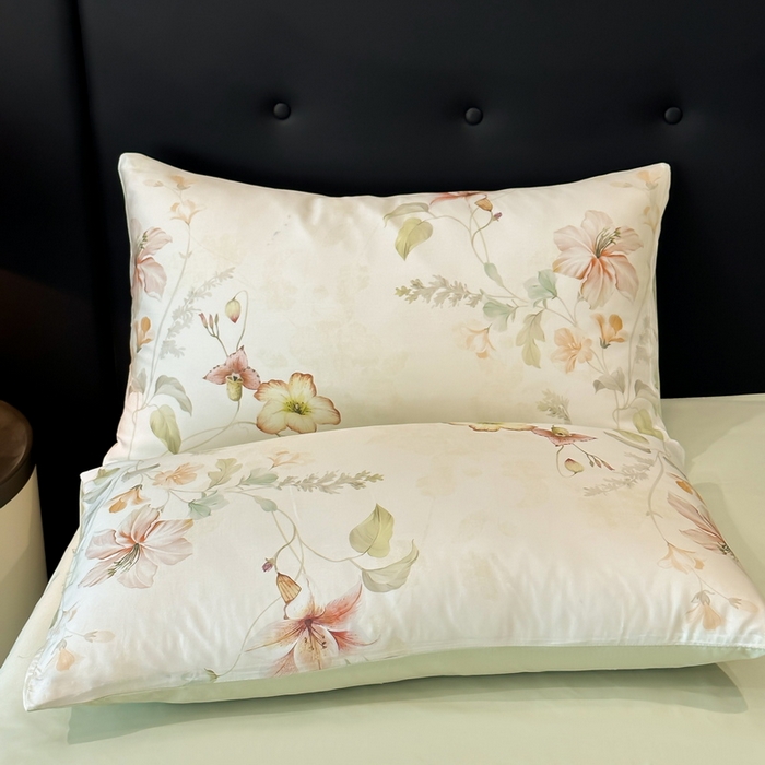 91家纺网 家纺一手货源 找家纺 慕晨 2025新款莱赛尔天丝数码印花四件套莱赛尔夏被四件套天丝夏凉被直播热款夏被被子被芯 嫚熙 绿